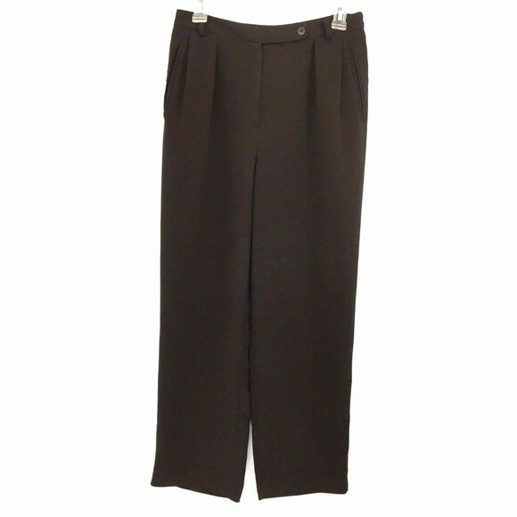 Emanuel Ungaro Pants - Emanuel Ungaro Dress Pants Women Size 8 Black Career Slacks Altered Hem Corpcore